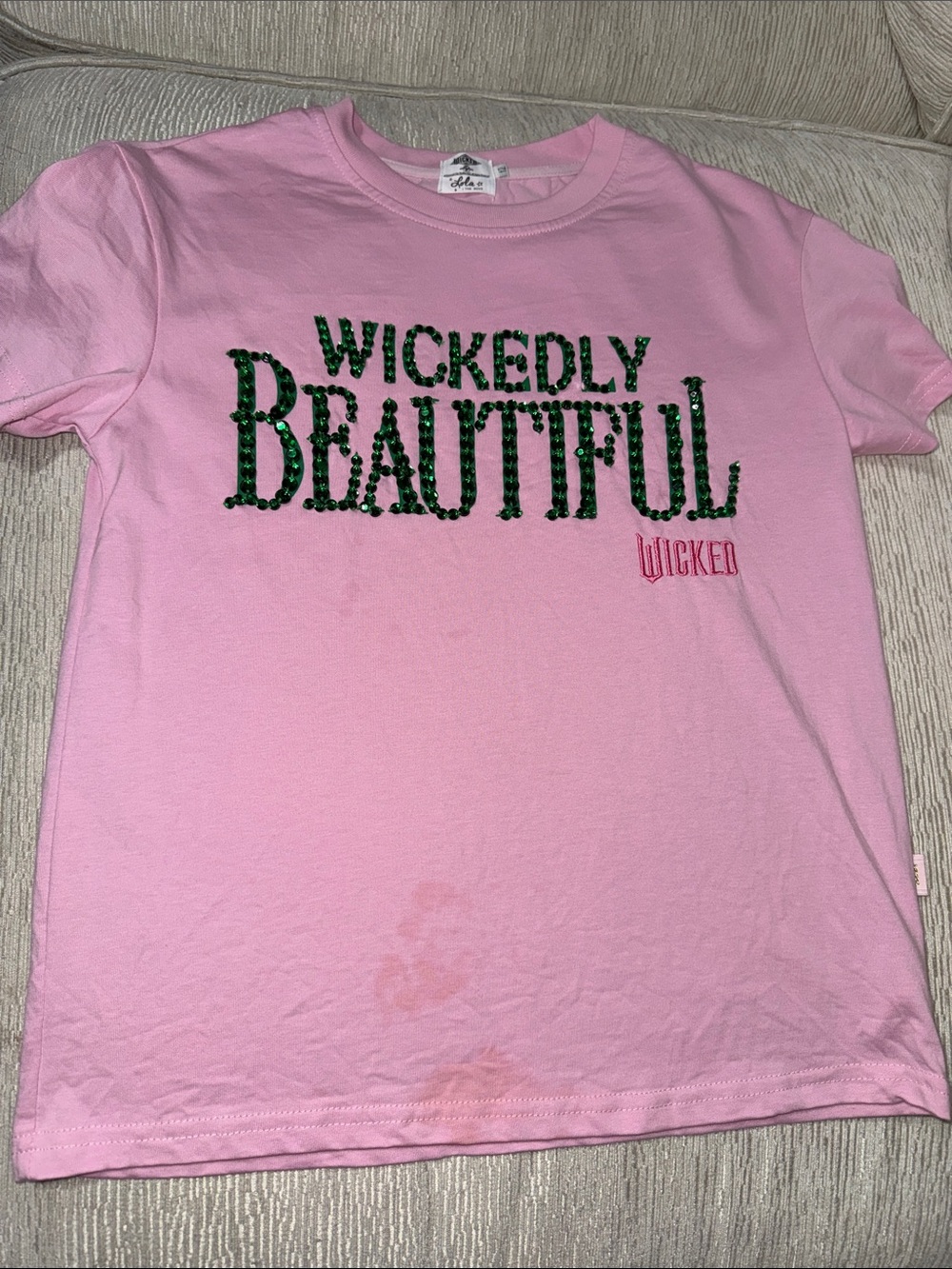 Lola + the Boys Wickedly Beautiful Pink Graphic Tee size 12